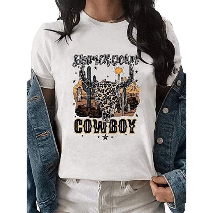 Women's Cowboy Graphic Tee - www.SharpDuds.com