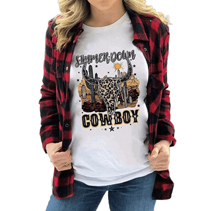 Women's Cowboy Graphic Tee - www.SharpDuds.com