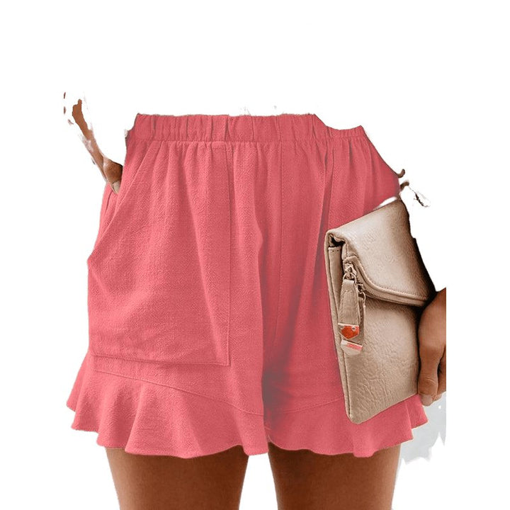 Woven Casual High Waist Loose Straight Shorts - www.SharpDuds.com