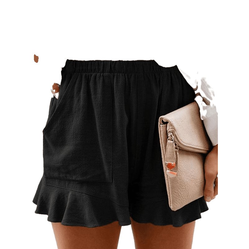 Woven Casual High Waist Loose Straight Shorts - www.SharpDuds.com