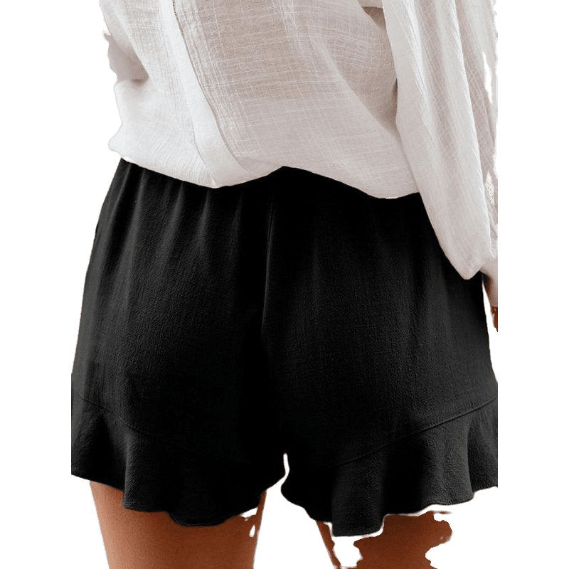 Woven Casual High Waist Loose Straight Shorts - www.SharpDuds.com