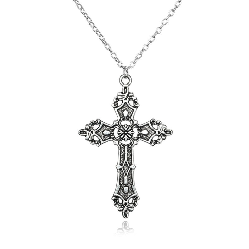 Y2K Cross Necklace - www.SharpDuds.com